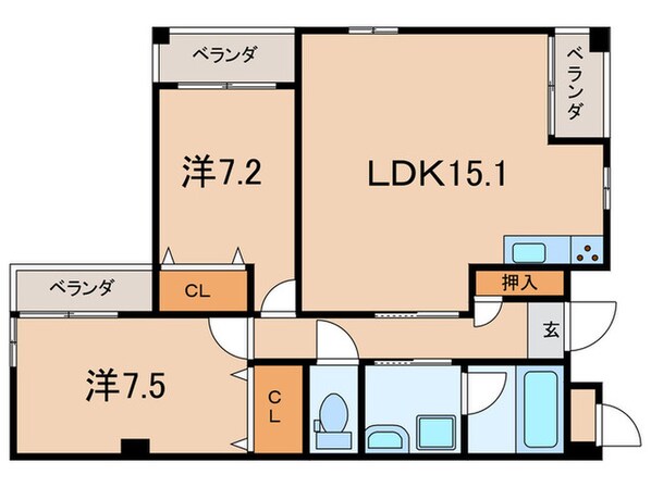 パレスフォ－甲東園の物件間取画像